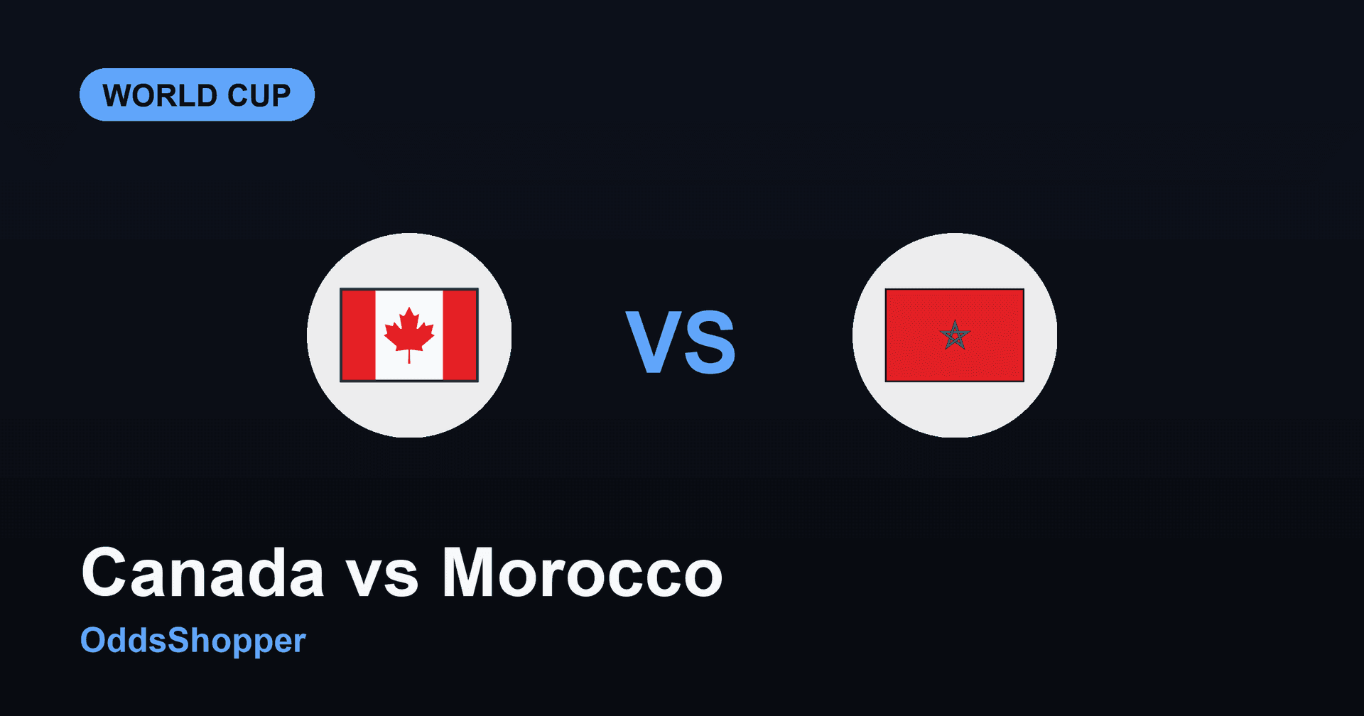 Canada Vs Morocco: World Cup 2026 Odds & Prediction
