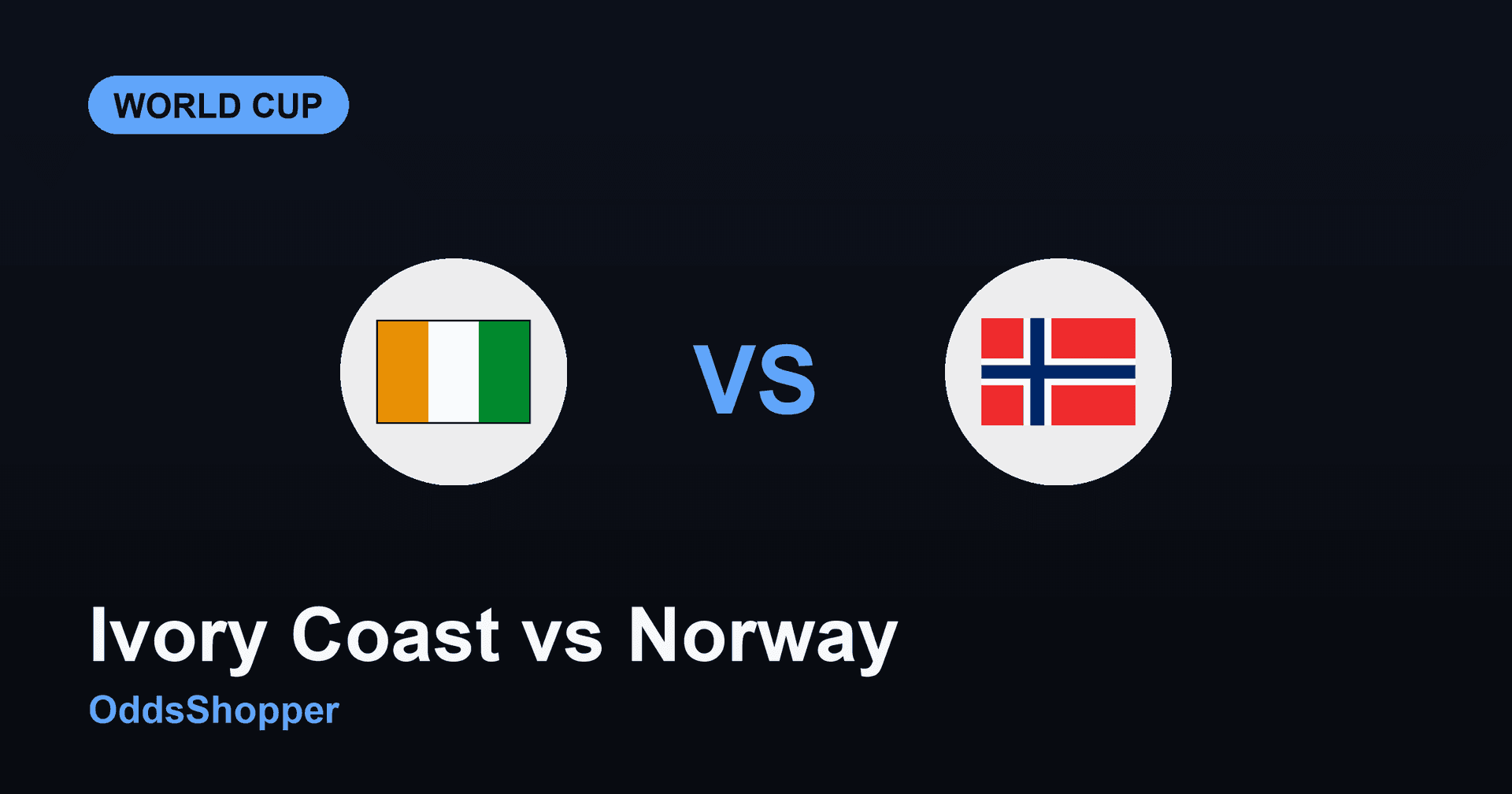 Ivory Coast Vs Norway: World Cup 2026 Odds & Prediction