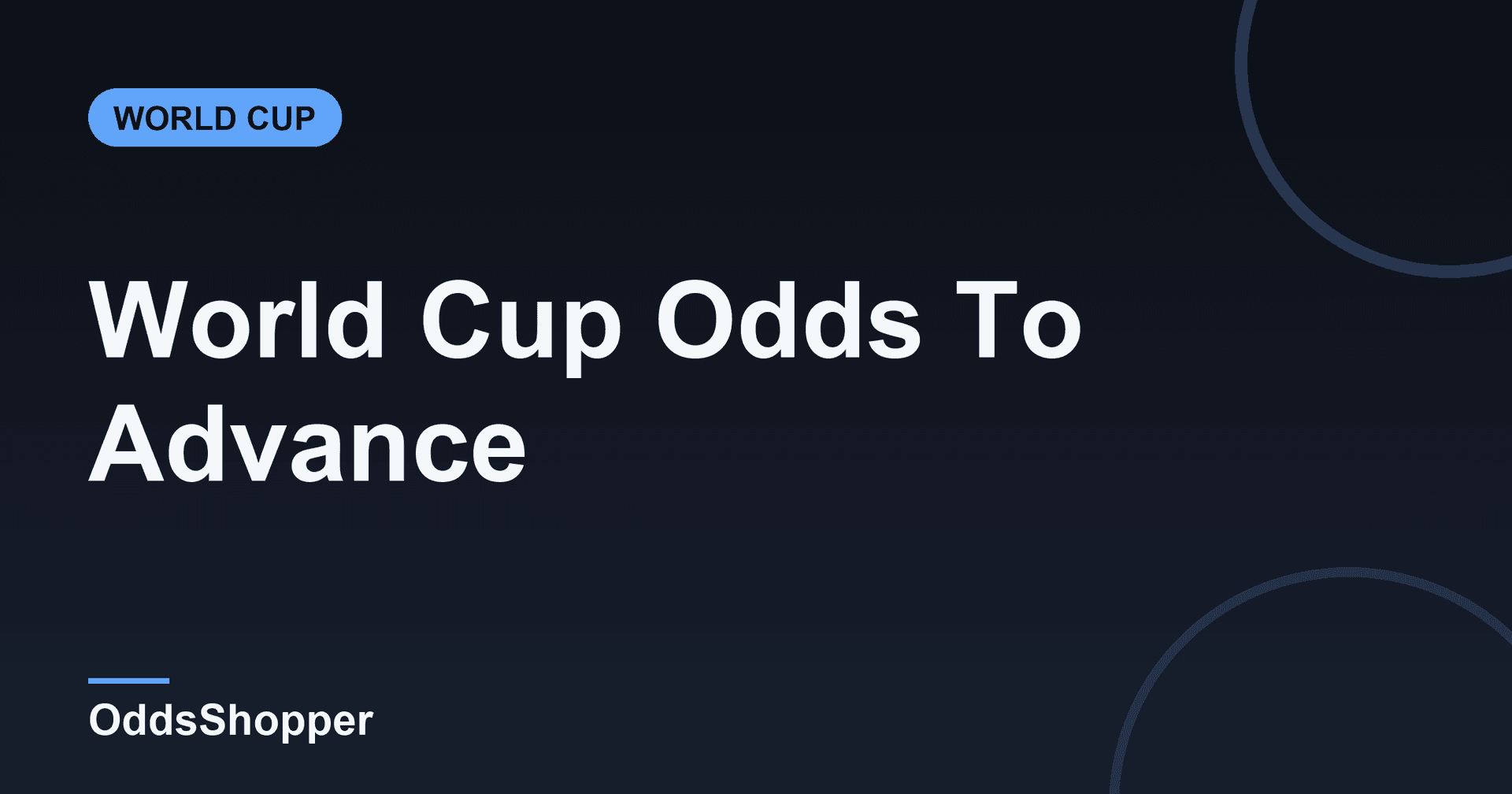 World Cup Odds To Advance: Every Group's Qualify Odds