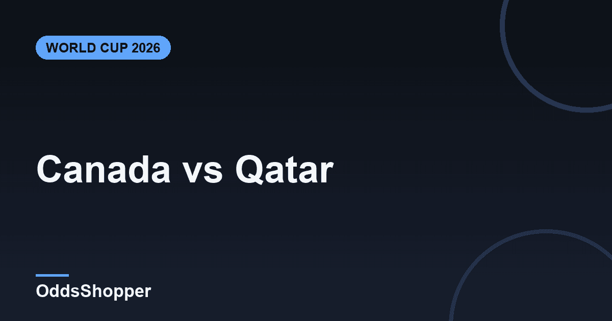 Canada vs Qatar: World Cup 2026 Odds & Prediction