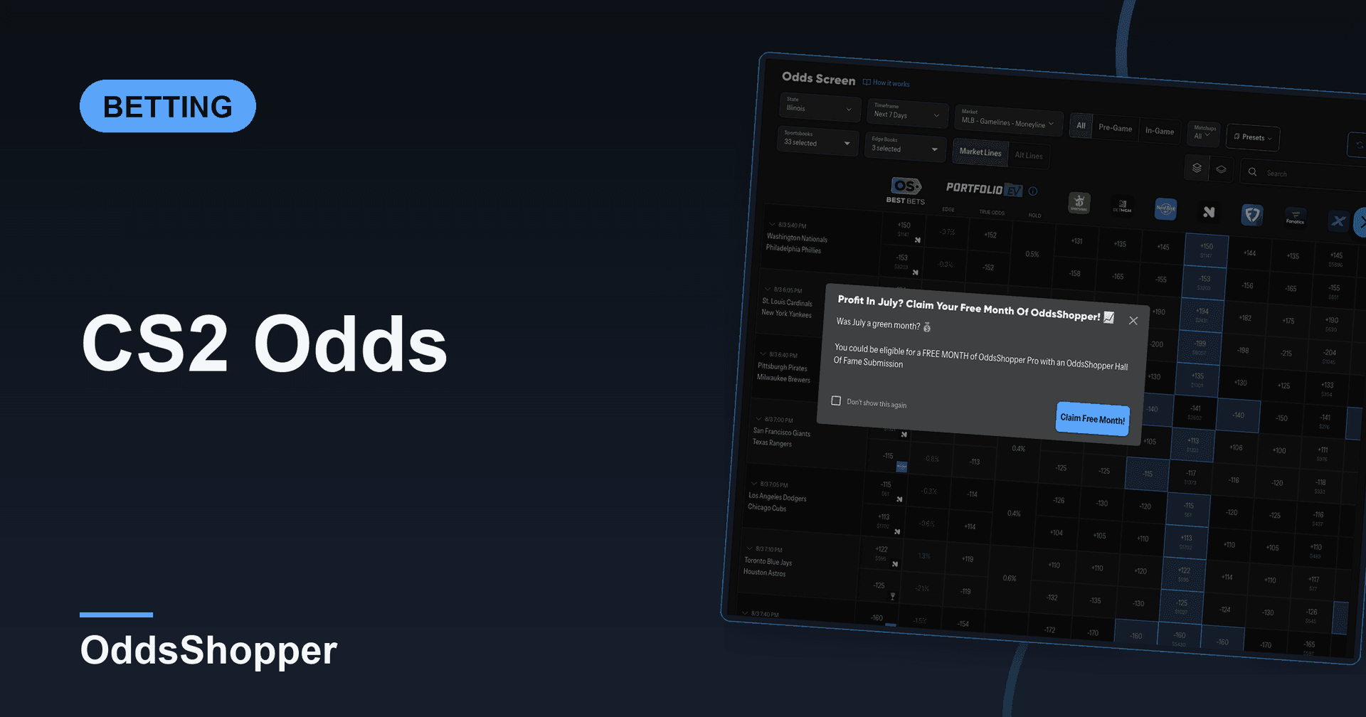 CS2 Odds: Counter-Strike Match, Map & Total Maps Markets