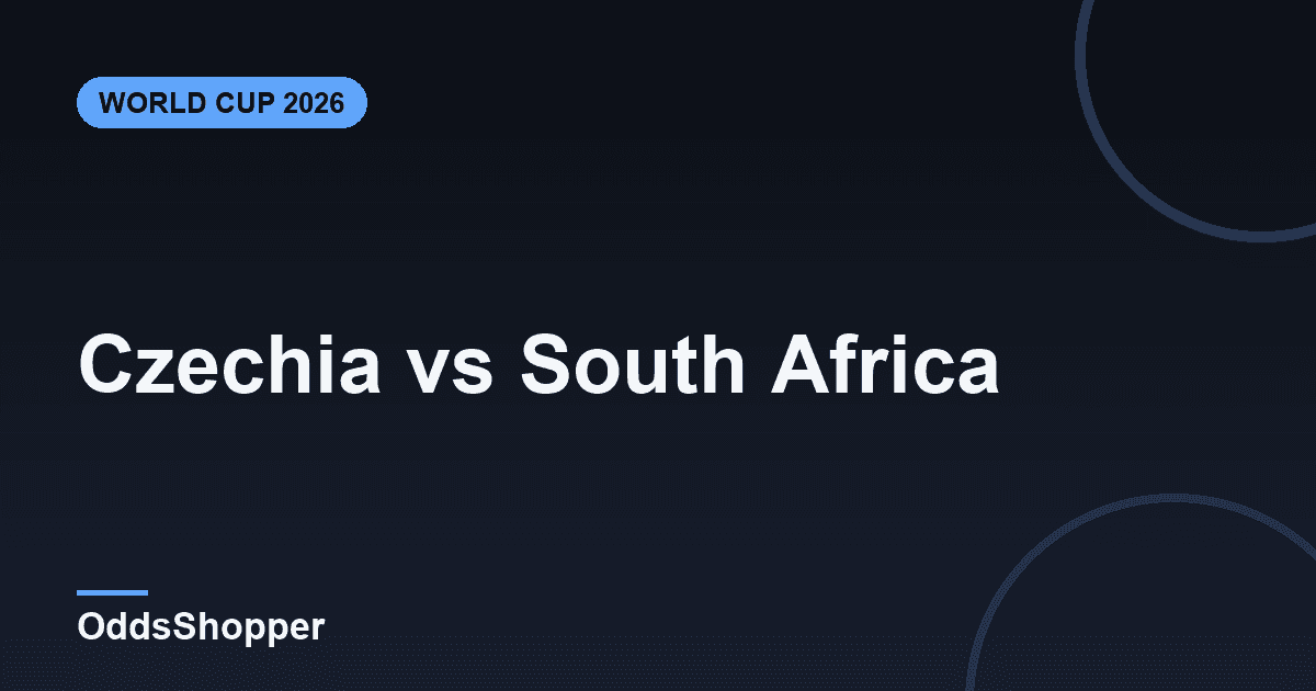 Czechia vs South Africa: World Cup 2026 Odds