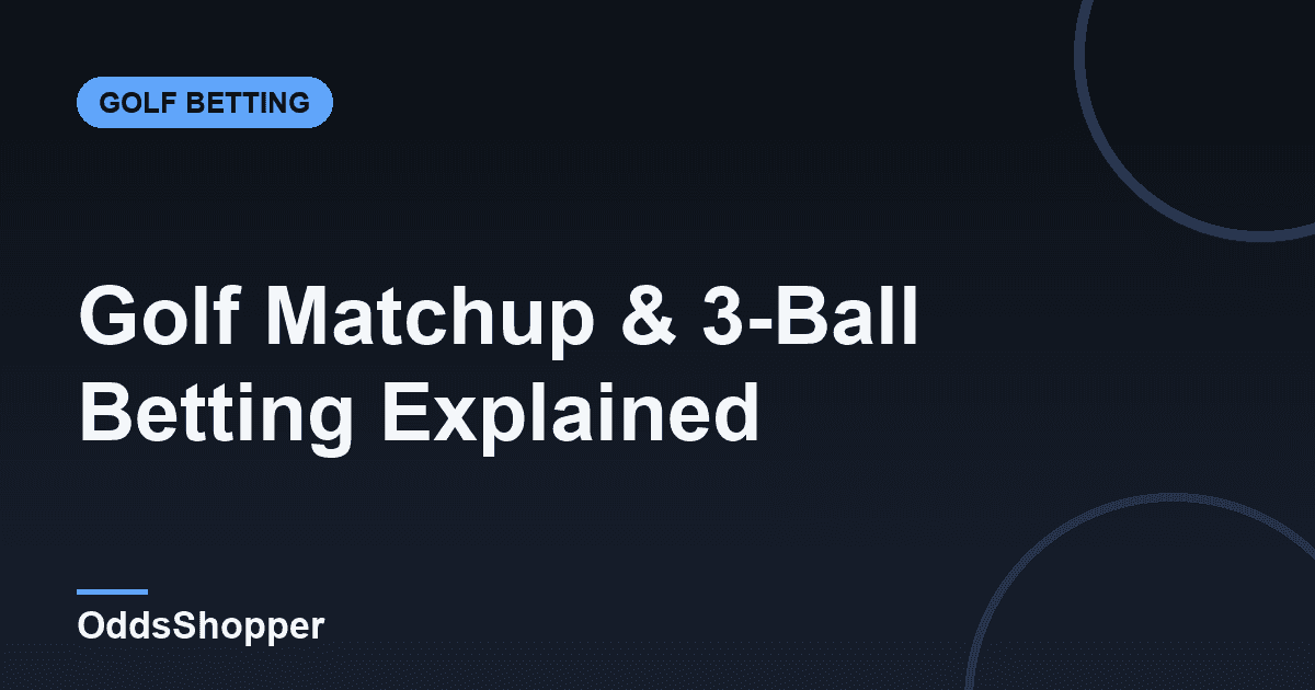 Golf Matchup Betting Explained: 2-Ball and 3-Ball Strategy