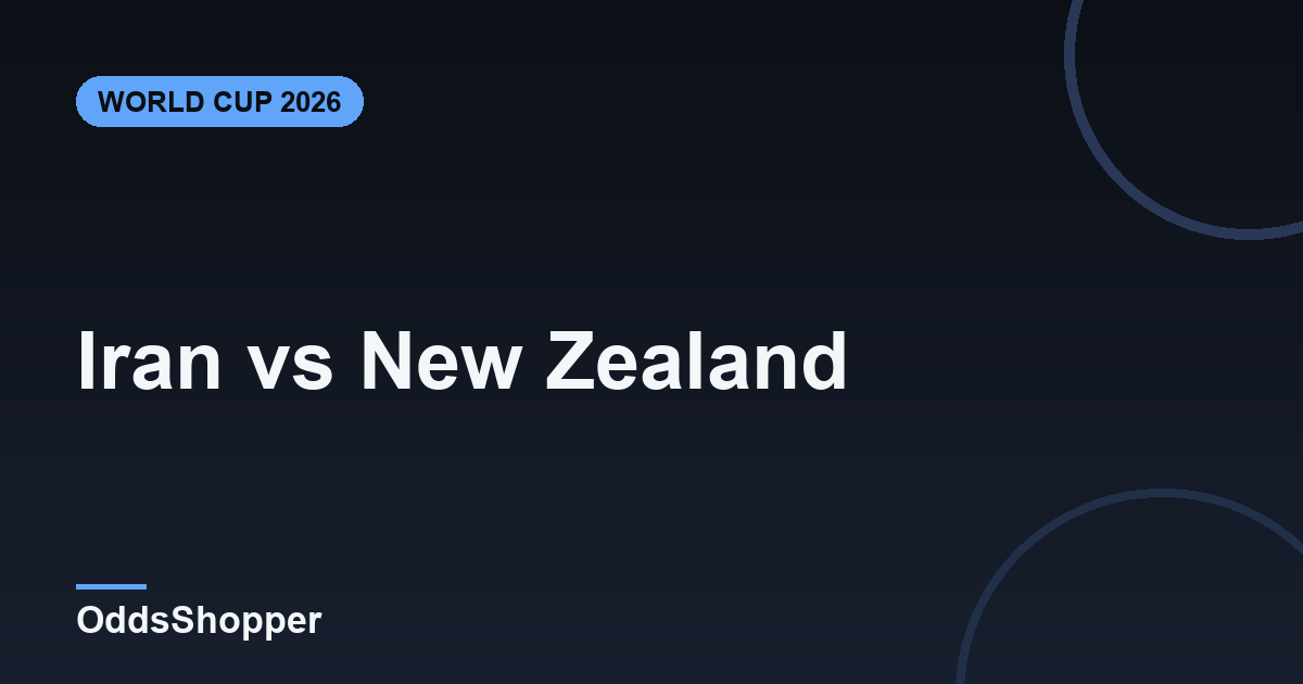 Iran vs New Zealand: World Cup 2026 Odds & Prediction