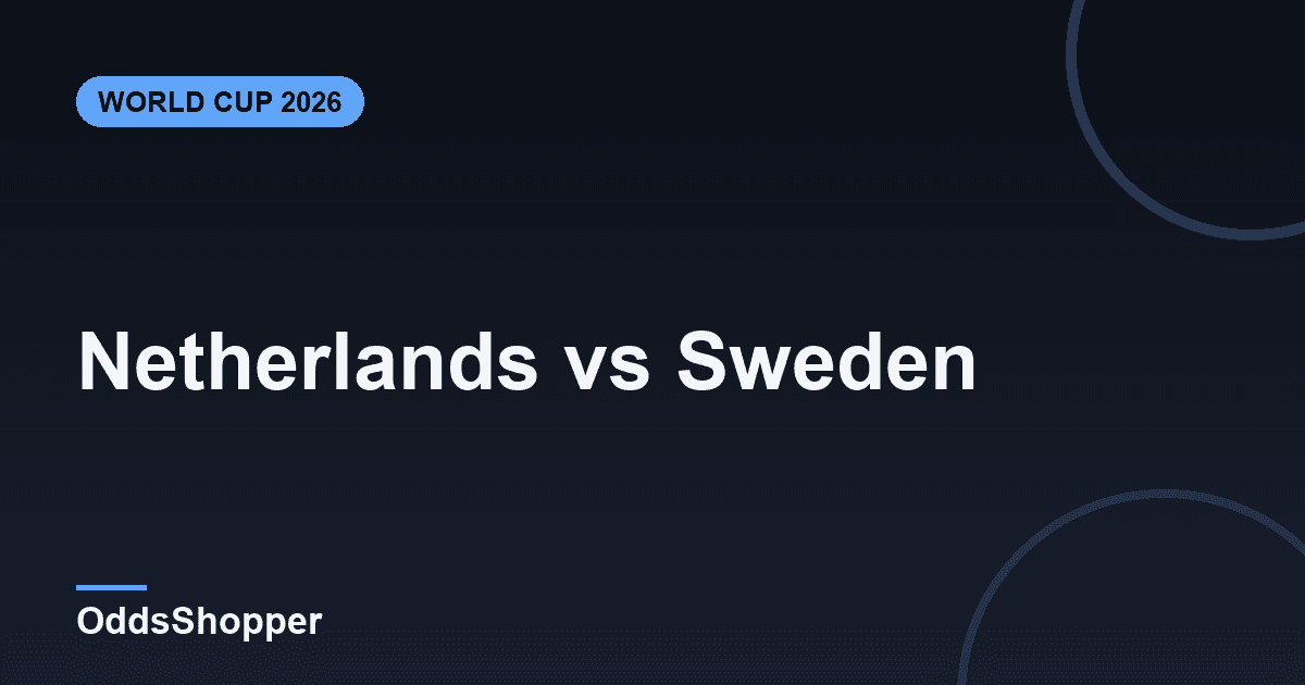 Netherlands vs Sweden: World Cup 2026 Odds & Prediction