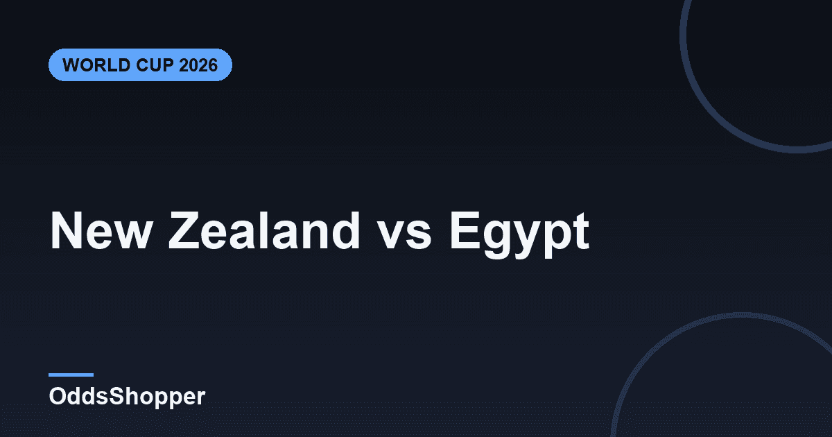 New Zealand vs Egypt: World Cup 2026 Odds & Prediction