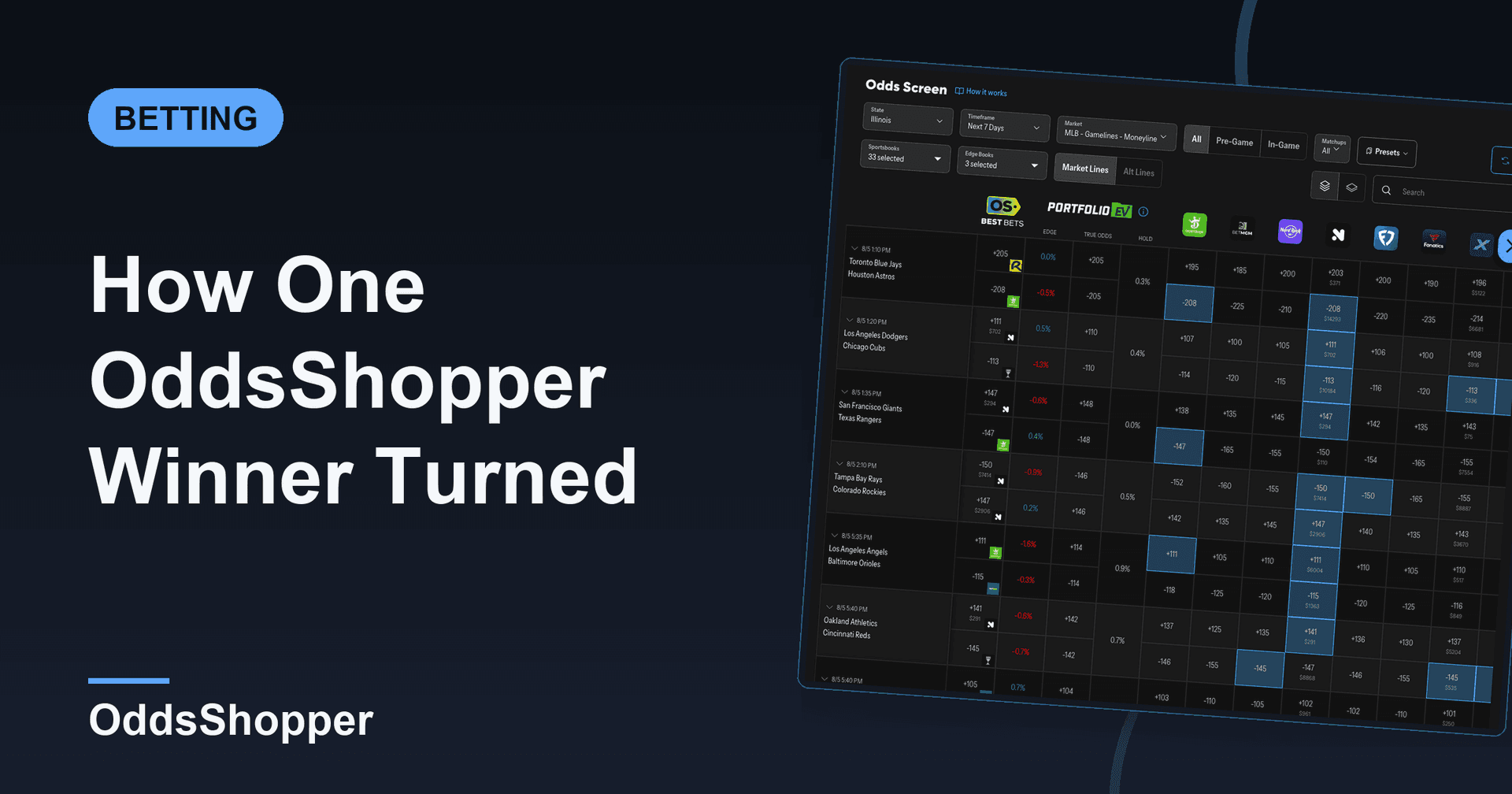 How One OddsShopper Winner Turned Portfolio EV Into $774
