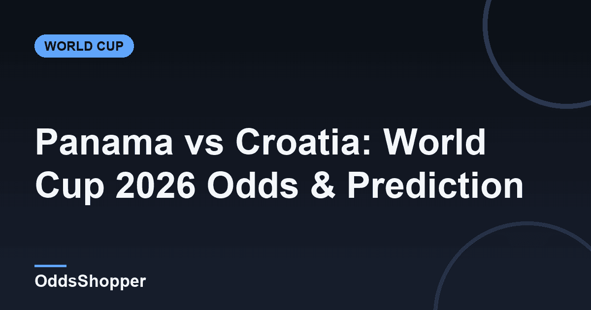Panama vs Croatia: World Cup 2026 Odds & Prediction