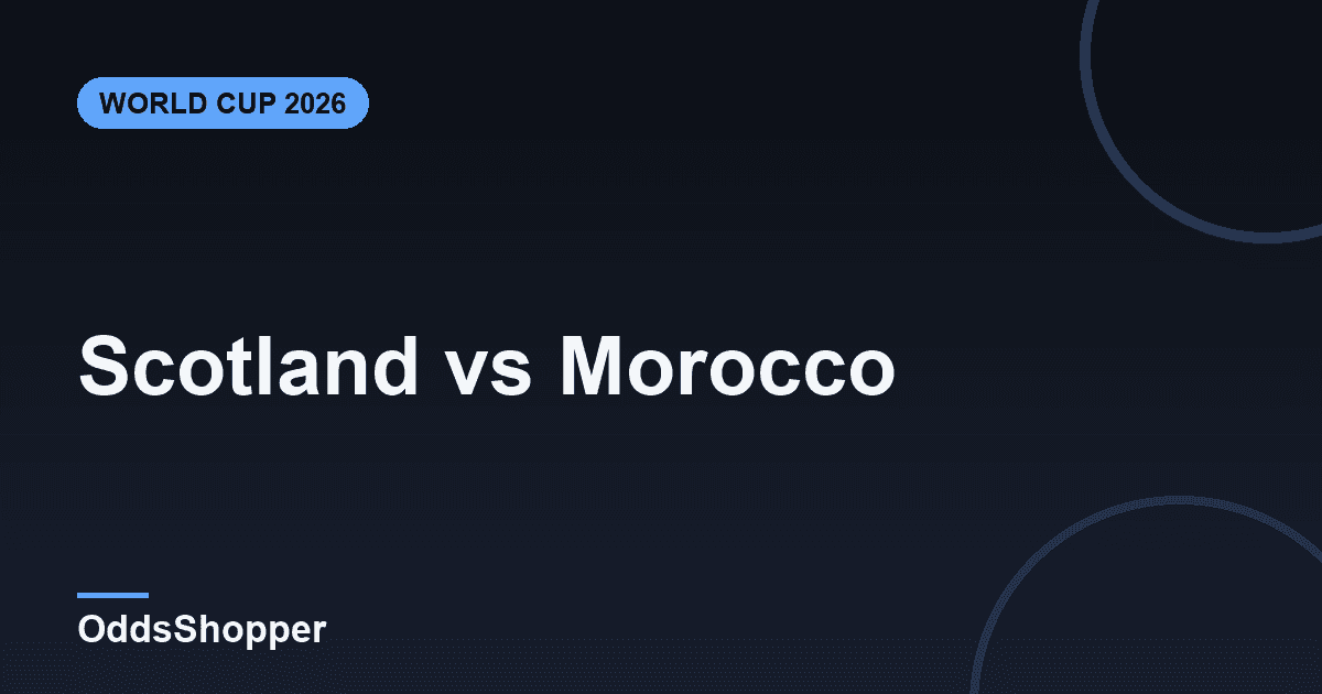 Scotland vs Morocco: World Cup 2026 Odds & Prediction