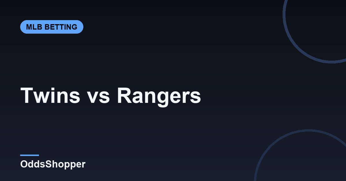 Twins vs Rangers: MLB Odds & Picks (June 16)