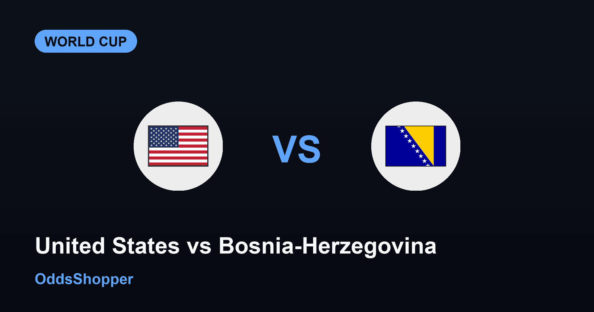 United States Vs Bosnia-Herzegovina: World Cup 2026 Odds & Prediction