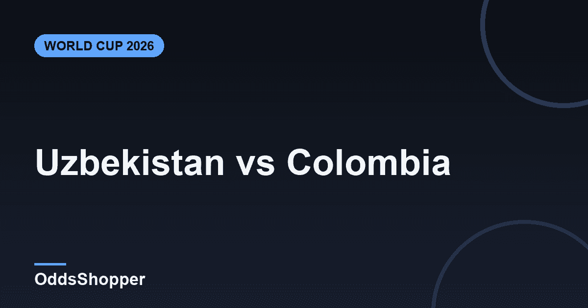 Uzbekistan vs Colombia: World Cup 2026 Odds & Prediction