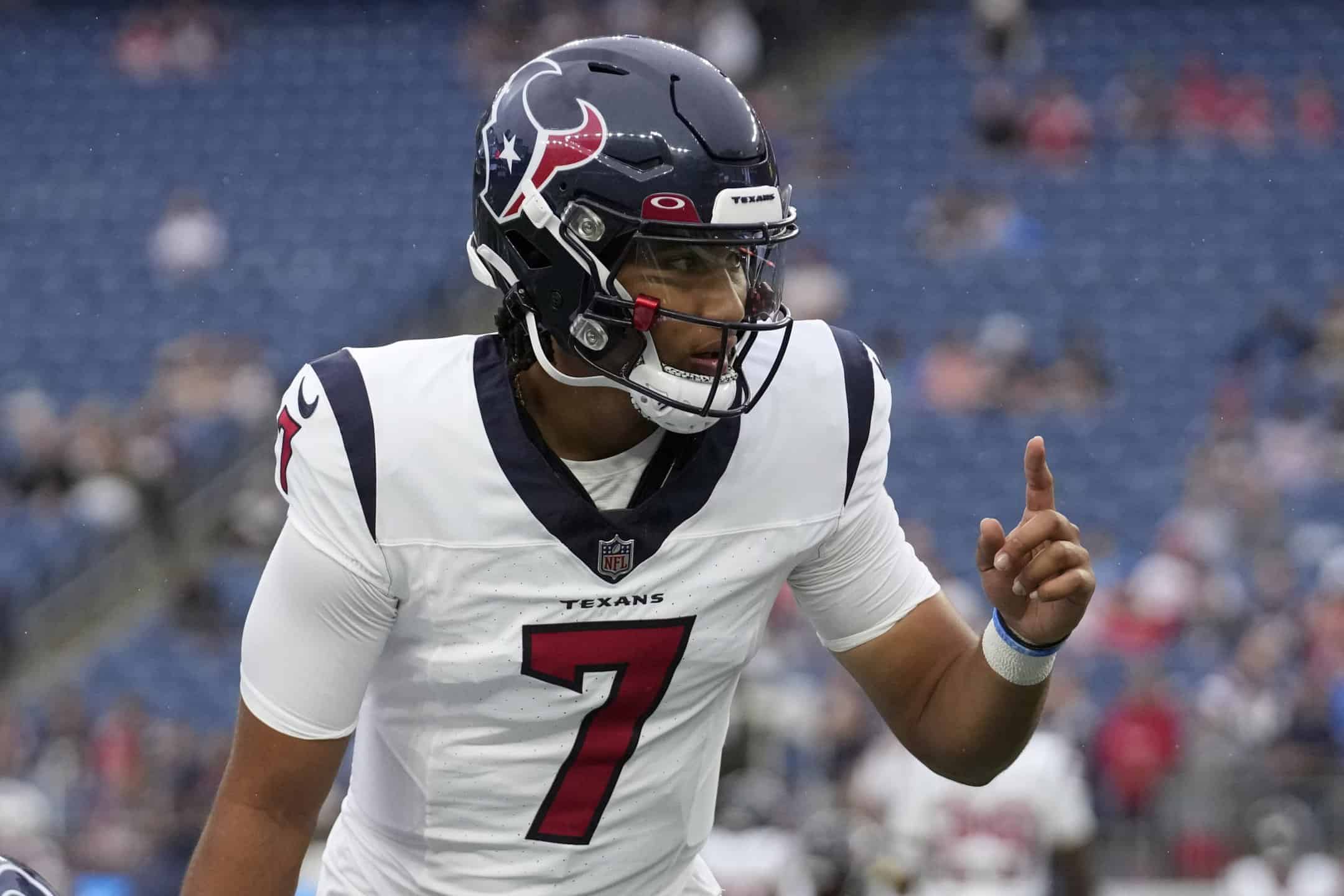 The top DraftKings Pick6 predictions today for NFL Divisional Round Saturday includes a play on C.J. Stroud in a spot where he should..