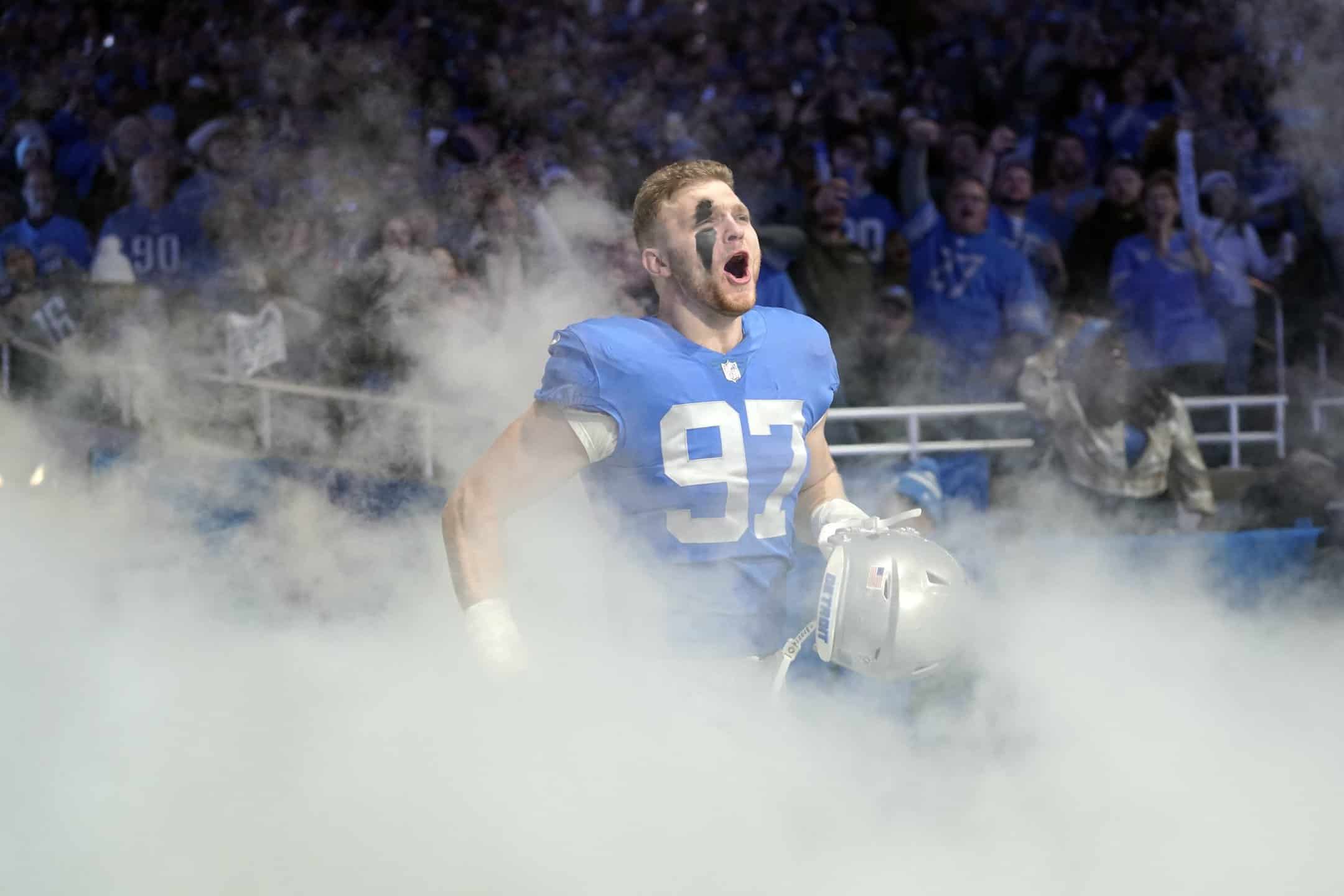 The best Lions-Cowboys player prop picks and anytime touchdown scorer bets for Saturday include a bet on Aidan Hutchinson...