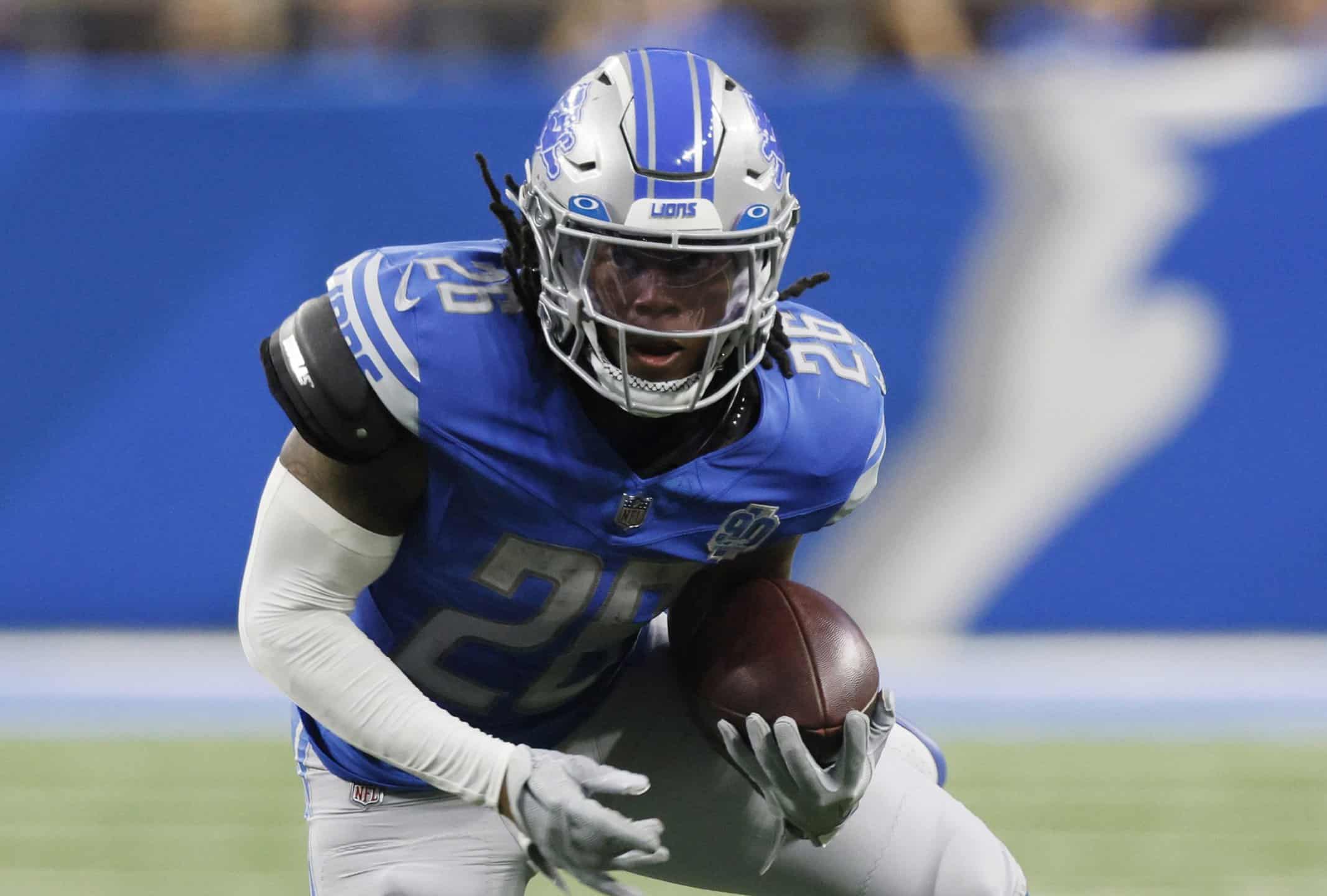 The top Underdog Fantasy NFL pick'em predictions for MNF include a couple of plays that should get entries going, like Jahmyr Gibbs...