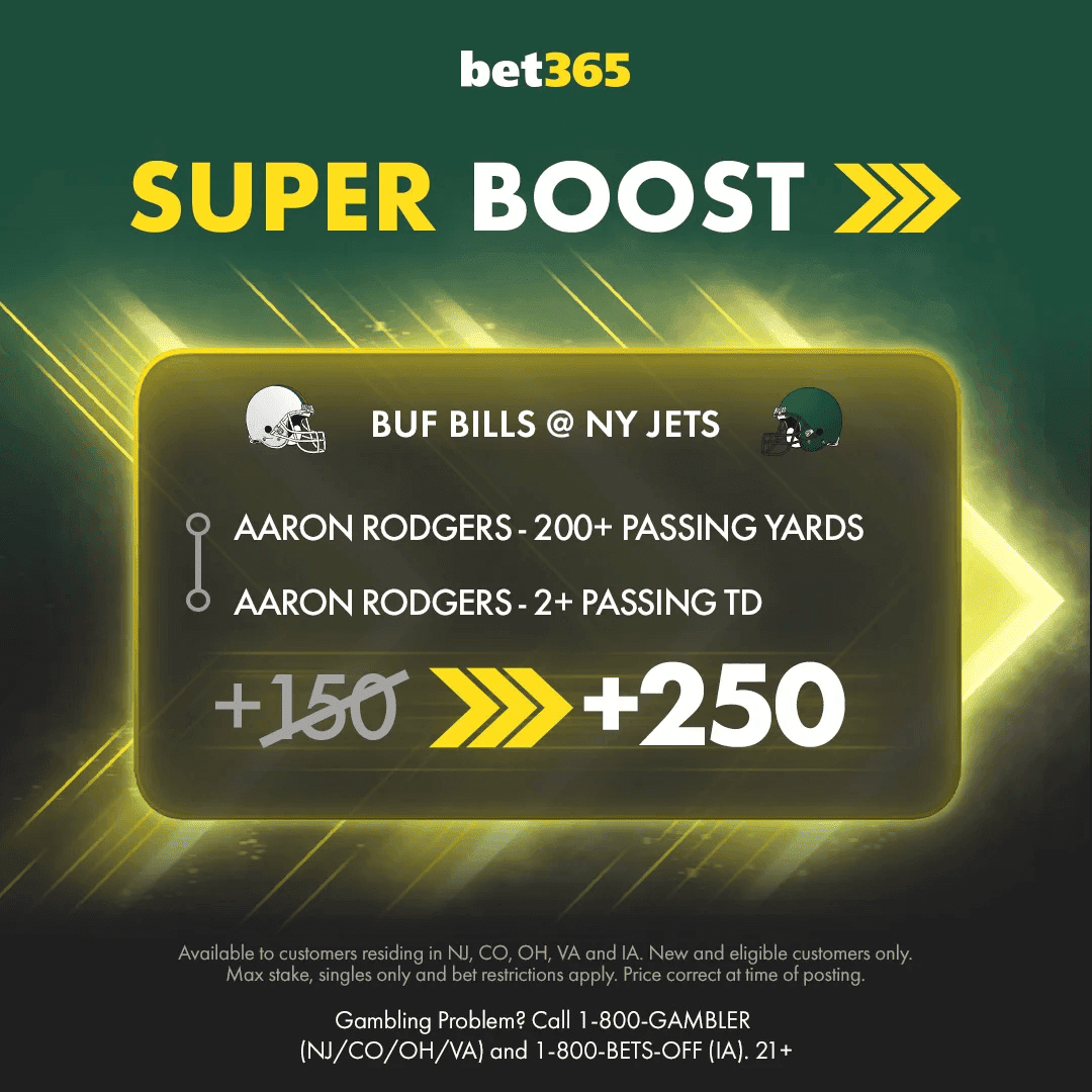 bet365 NFL super boost tonight