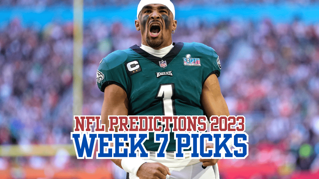 Our top NFL Week 7 predictions include picks for Jaguars-Saints and more, including picks for Dolphins-Eagles and 49ers-Vikings...