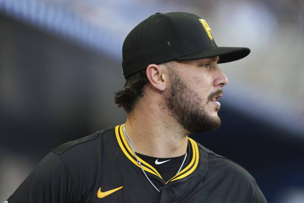 Pittsburgh Pirates starting pitcher Paul Skenes delivers during the third inning of a baseball game against the San Francisco Giants Thursday, May 23, 2024, in Pittsburgh. (AP Photo/Matt Freed)